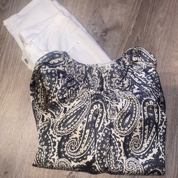 Banana Republic, Paisley silky Lightweight Tunic. Sz M - Picture 6 of 8